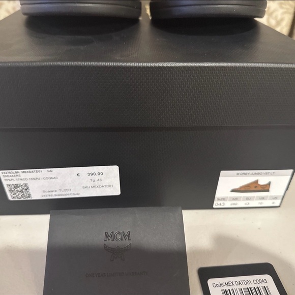 MCM Derby Jumbo Terrain Lo Sneakers Maxi Visetos Men’s Size 43 (10US) NEW NIB - Picture 12 of 13